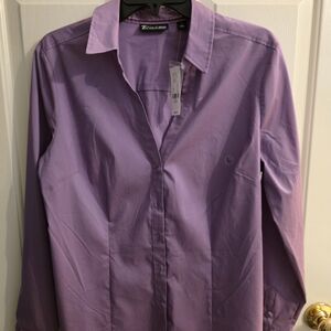 New York & Company Purple Button Down Shirt